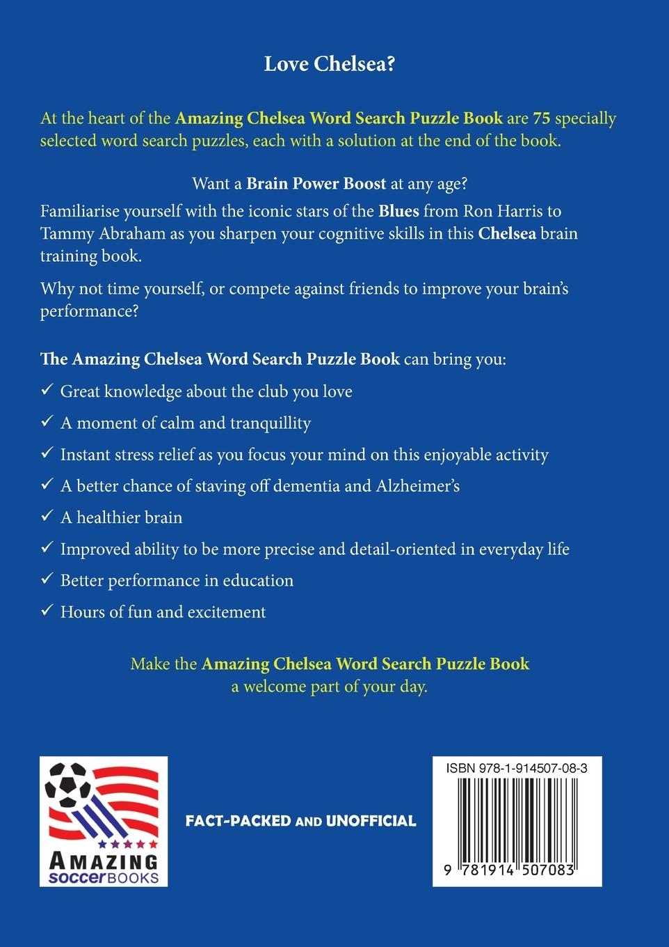 Rückseitencover The Amazing Chelsea Word Search Puzzle Book