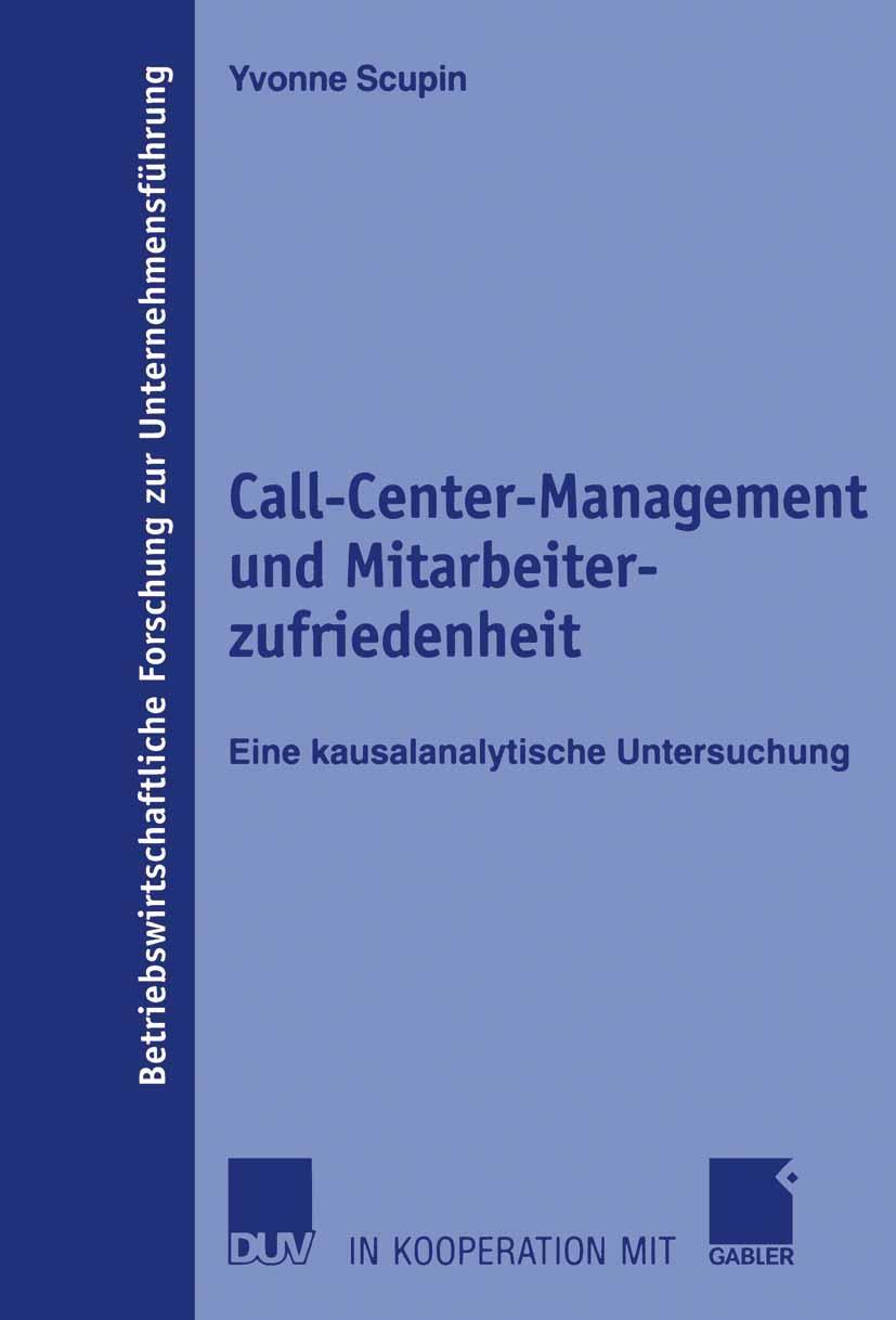 Vorderes Coverbild Call-Center-Management und Mitarbeiterzufriedenheit