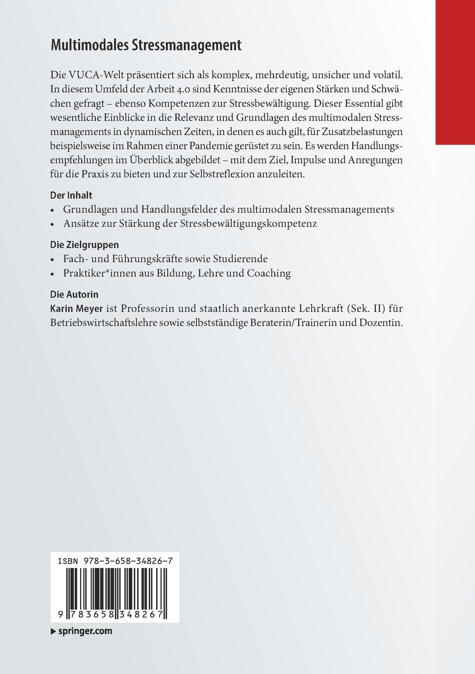 Rückseitencover Multimodales Stressmanagement