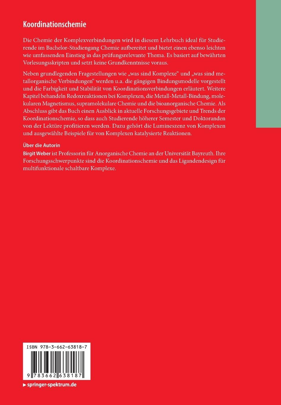 Rückseitencover Koordinationschemie