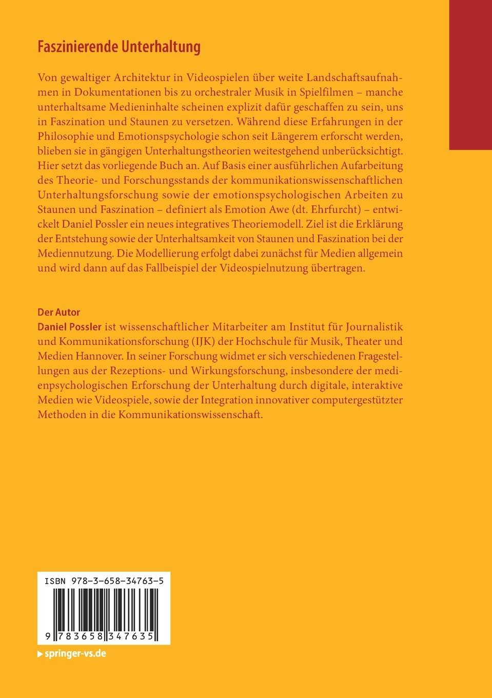 Rückseitencover Faszinierende Unterhaltung