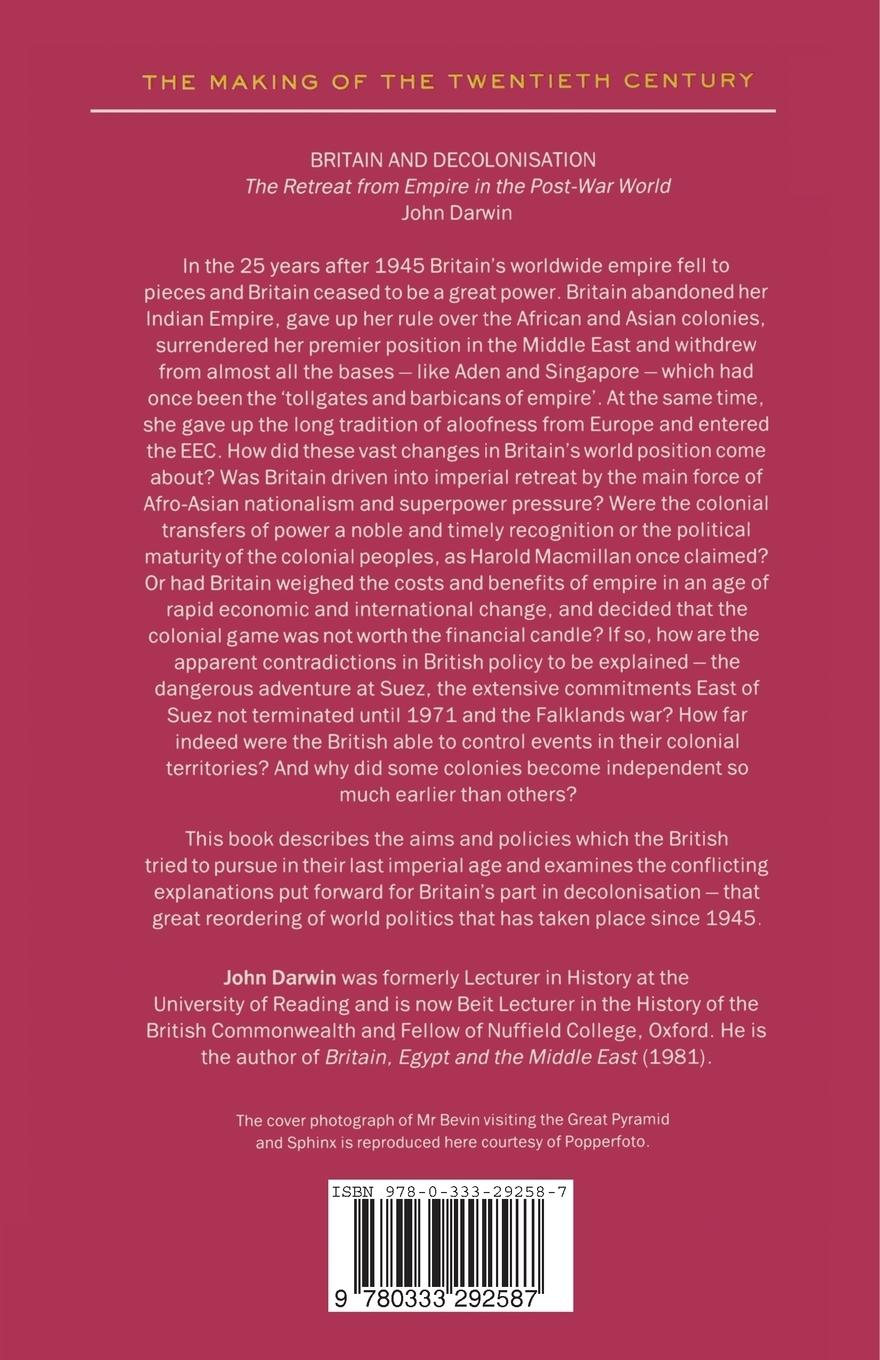 Rückseitencover Britain and Decolonisation