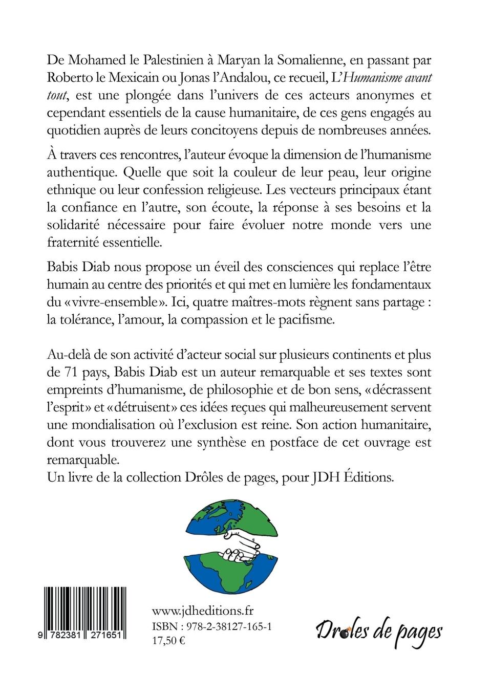 Rückseitencover L'humanisme avant tout