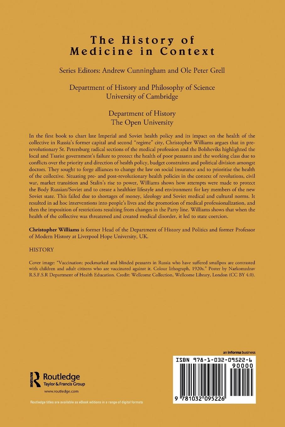 Rückseitencover Health and Welfare in St. Petersburg, 1900-1941