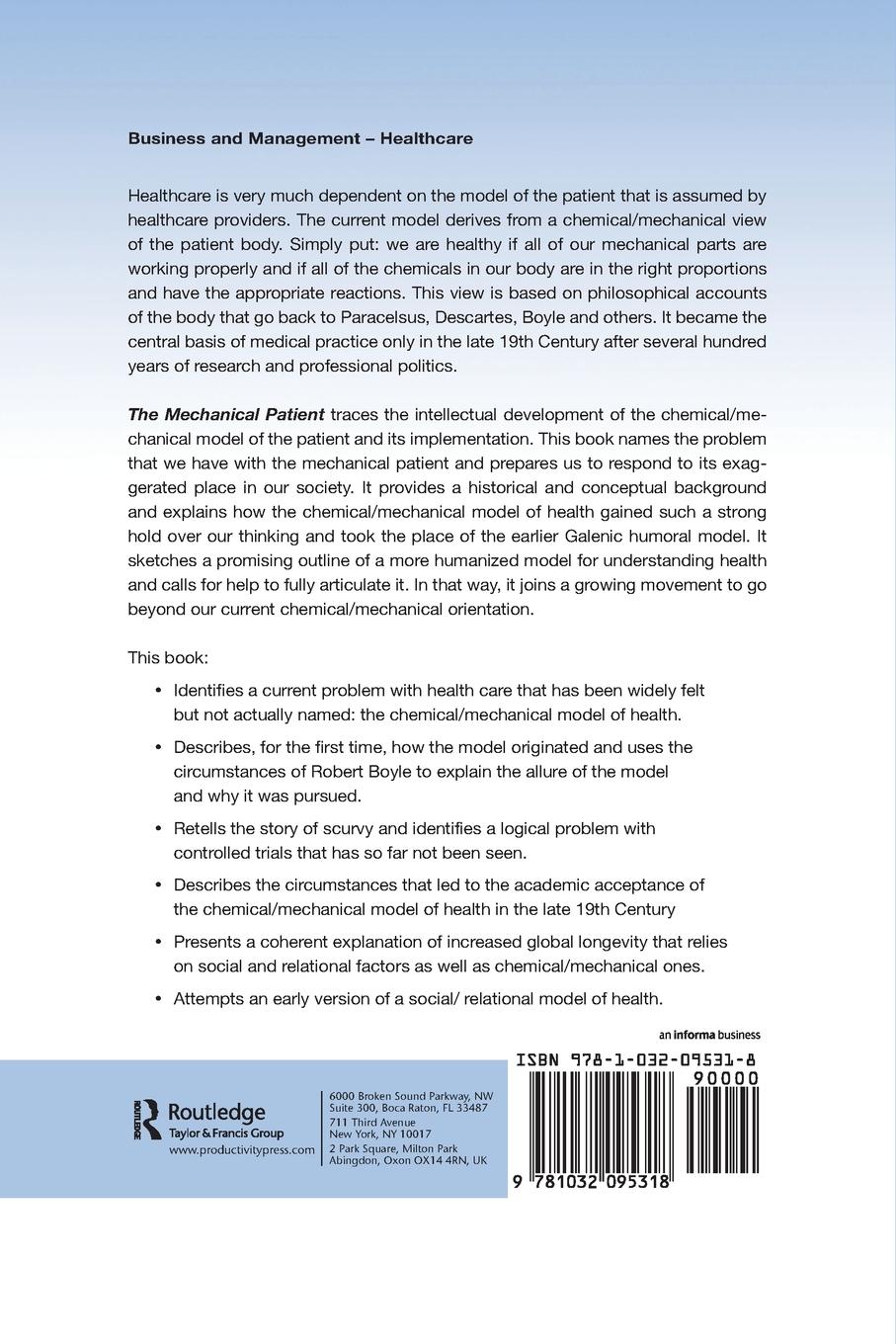 Rückseitencover The Mechanical Patient