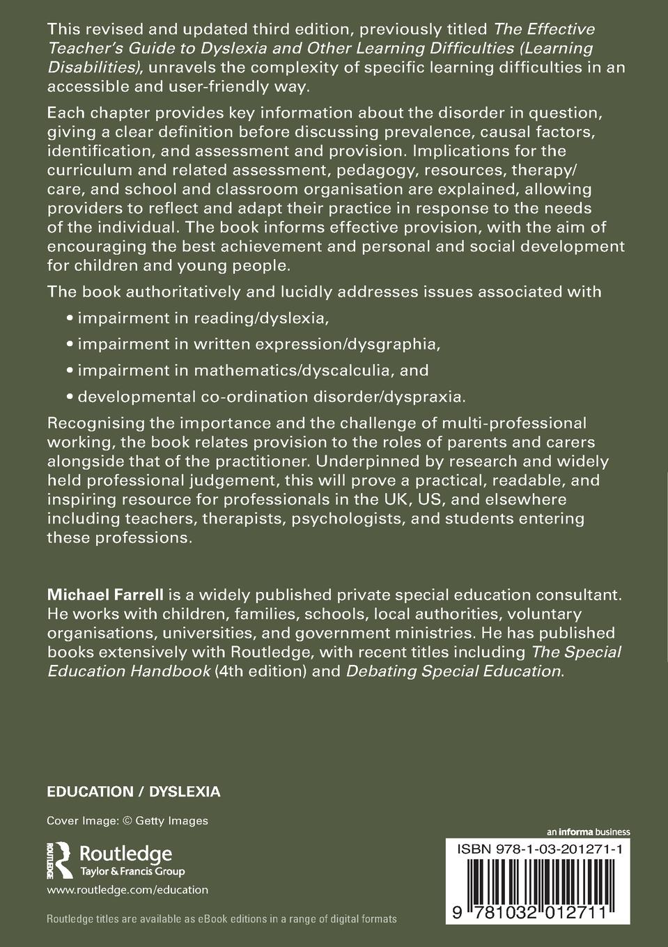 Rückseitencover Supporting Disorders of Learning and Co-ordination