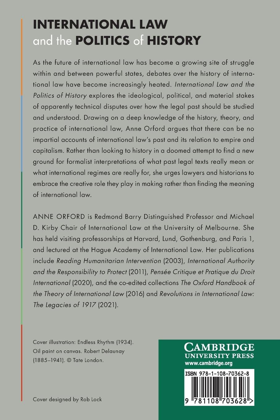 Rückseitencover International Law and the Politics of History