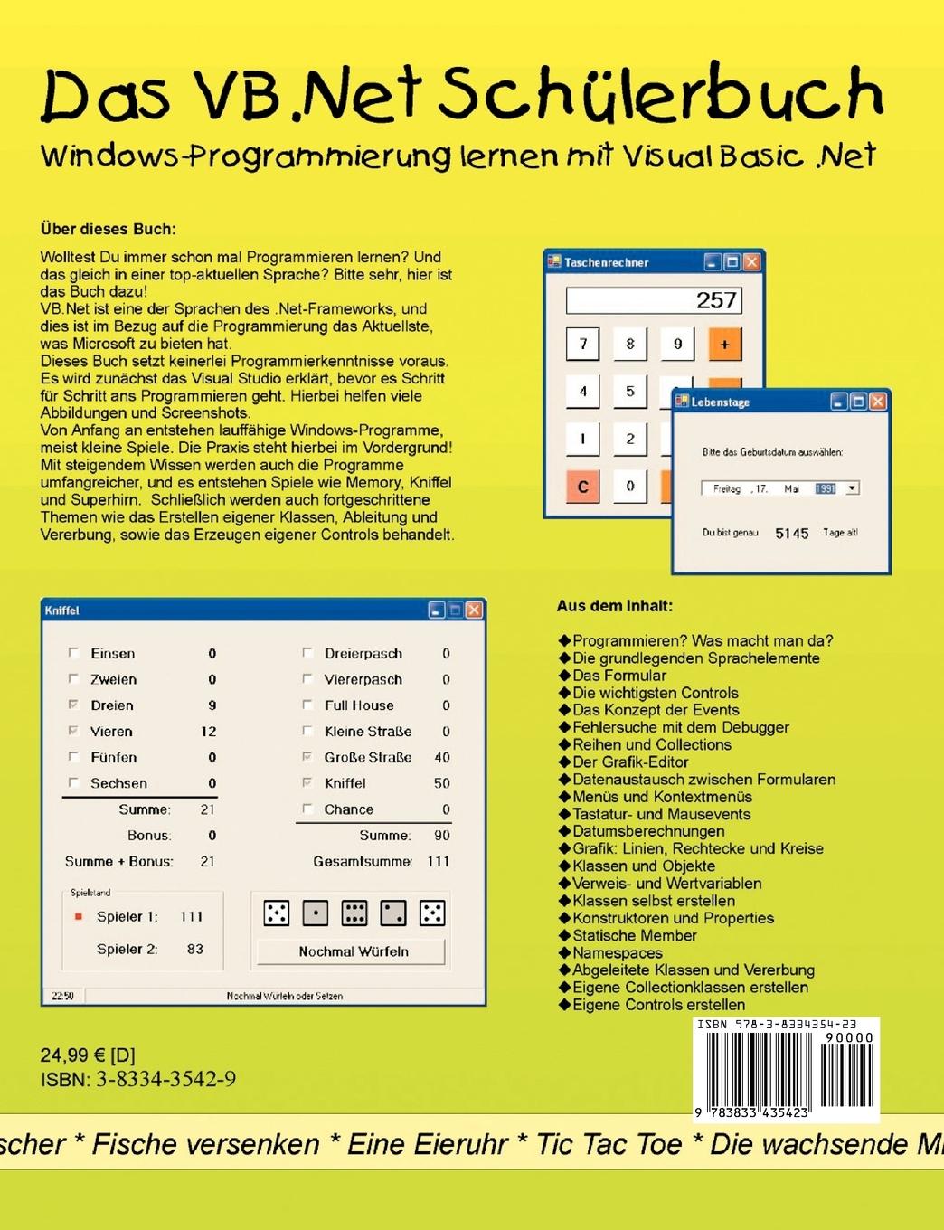 Rückseitencover Das VB.Net Schülerbuch
