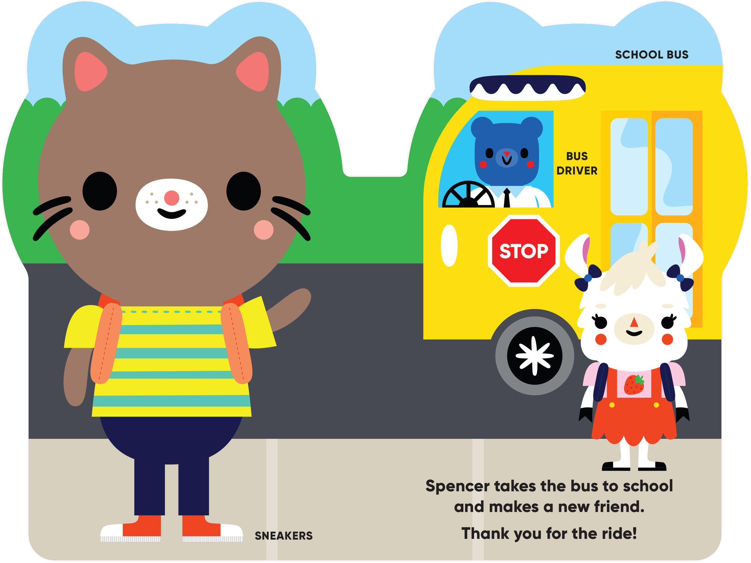 Beispielinhalt (Bild) Spencer Goes to School