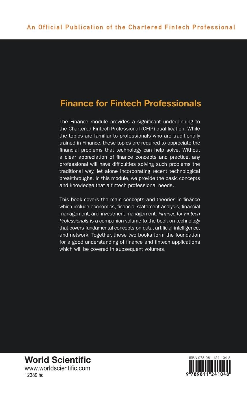 Rückseitencover FINANCE FOR FINTECH PROFESSIONALS