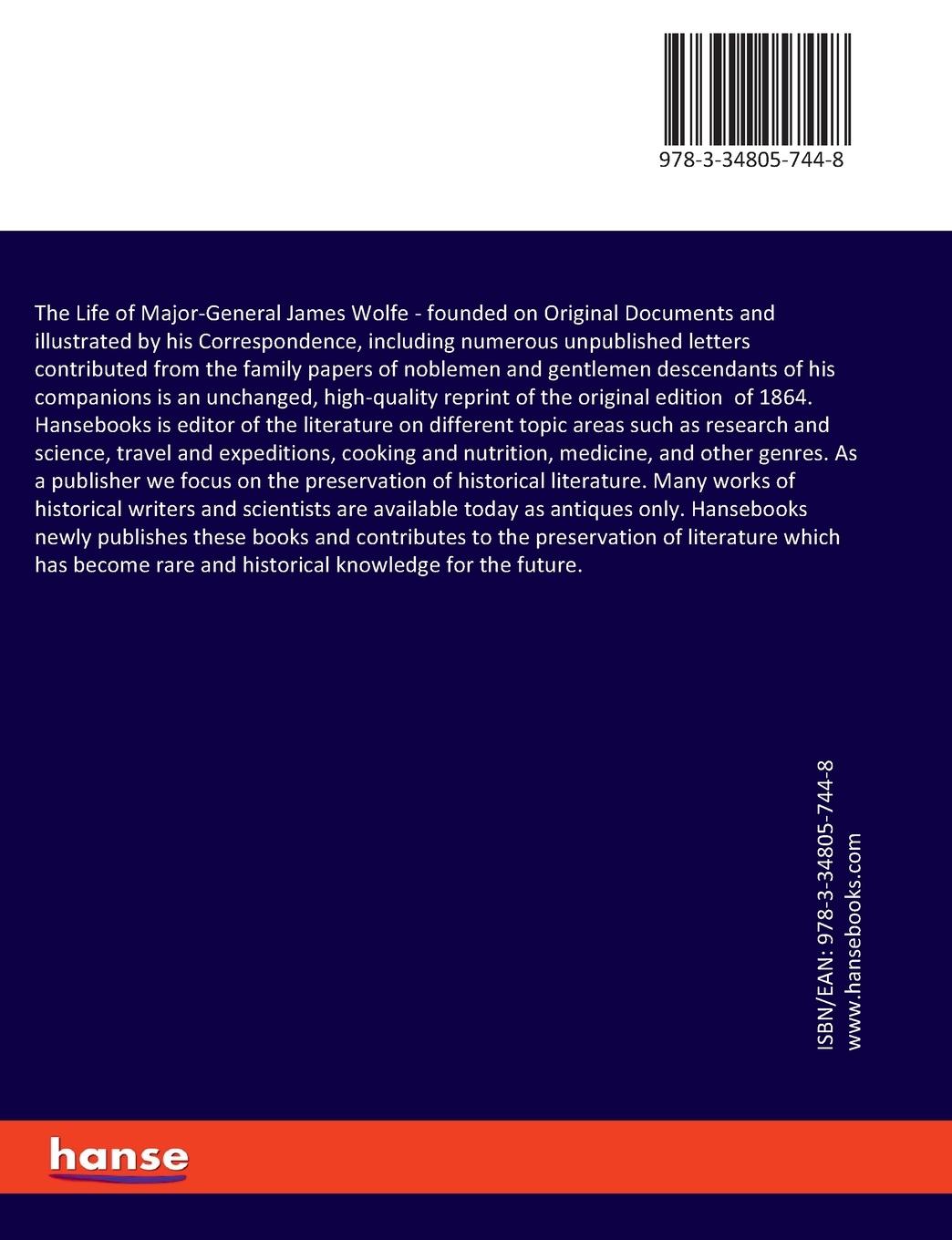 Rückseitencover The Life of Major-General James Wolfe
