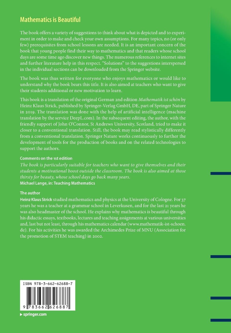 Rückseitencover Mathematics is Beautiful
