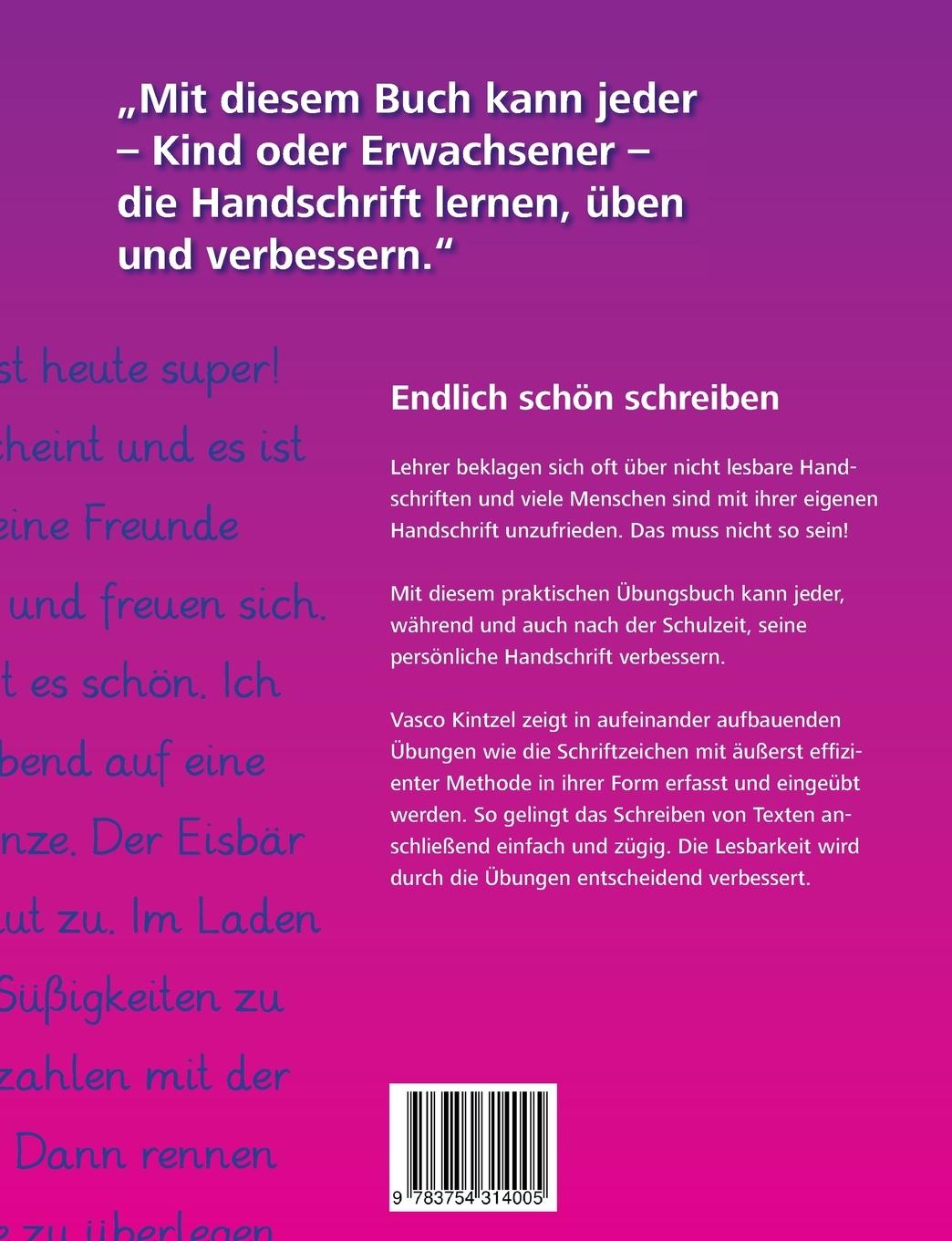 Rückseitencover Grundschrift - Handschrift lernen, üben und verbessern