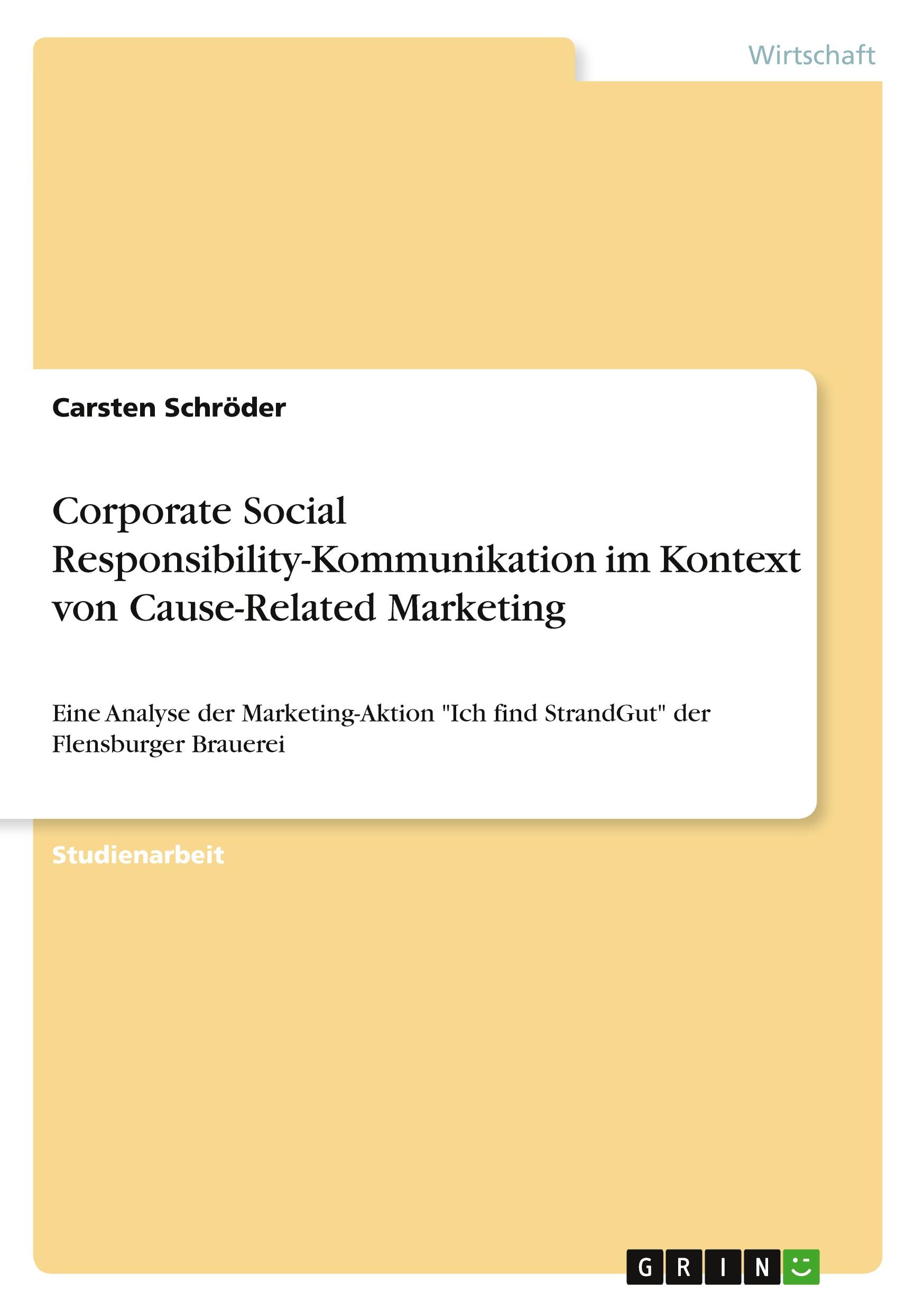 Vorderes Coverbild Corporate Social Responsibility-Kommunikation im Kontext von Cause-Related Marketing
