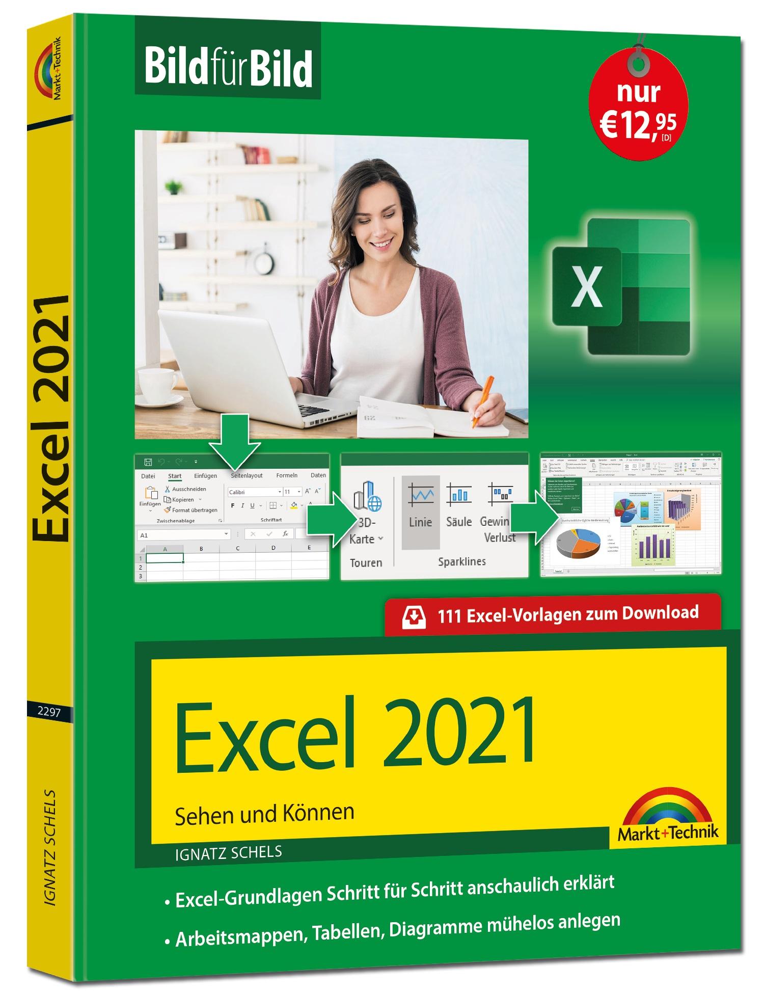 Vorderes Coverbild Excel 2021 Bild für Bild erklärt