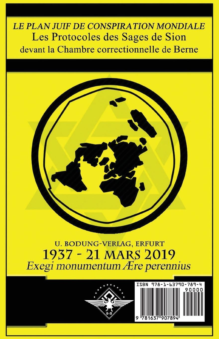 Rückseitencover Le plan juif de conspiration mondiale