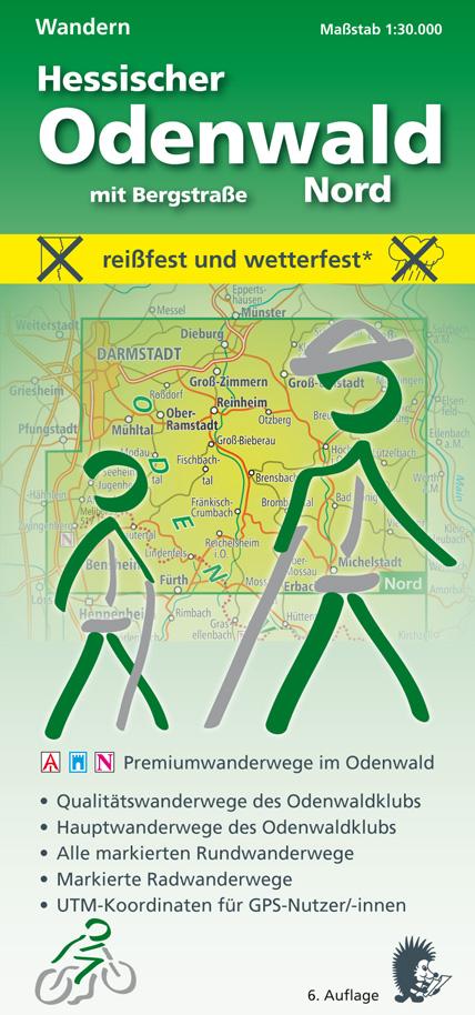 Vorderes Coverbild Wandern, Hessischer Odenwald Nord mit Bergstraße