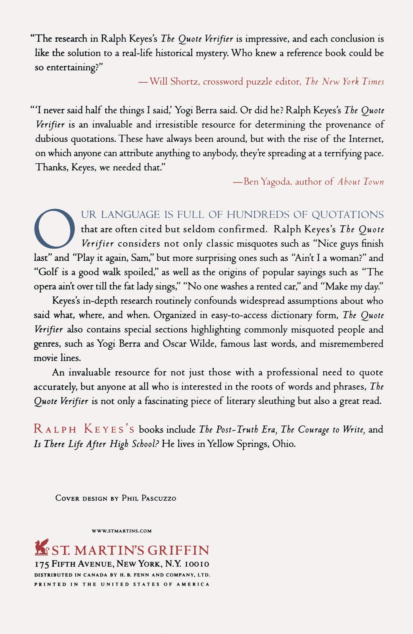 Rückseitencover The Quote Verifier