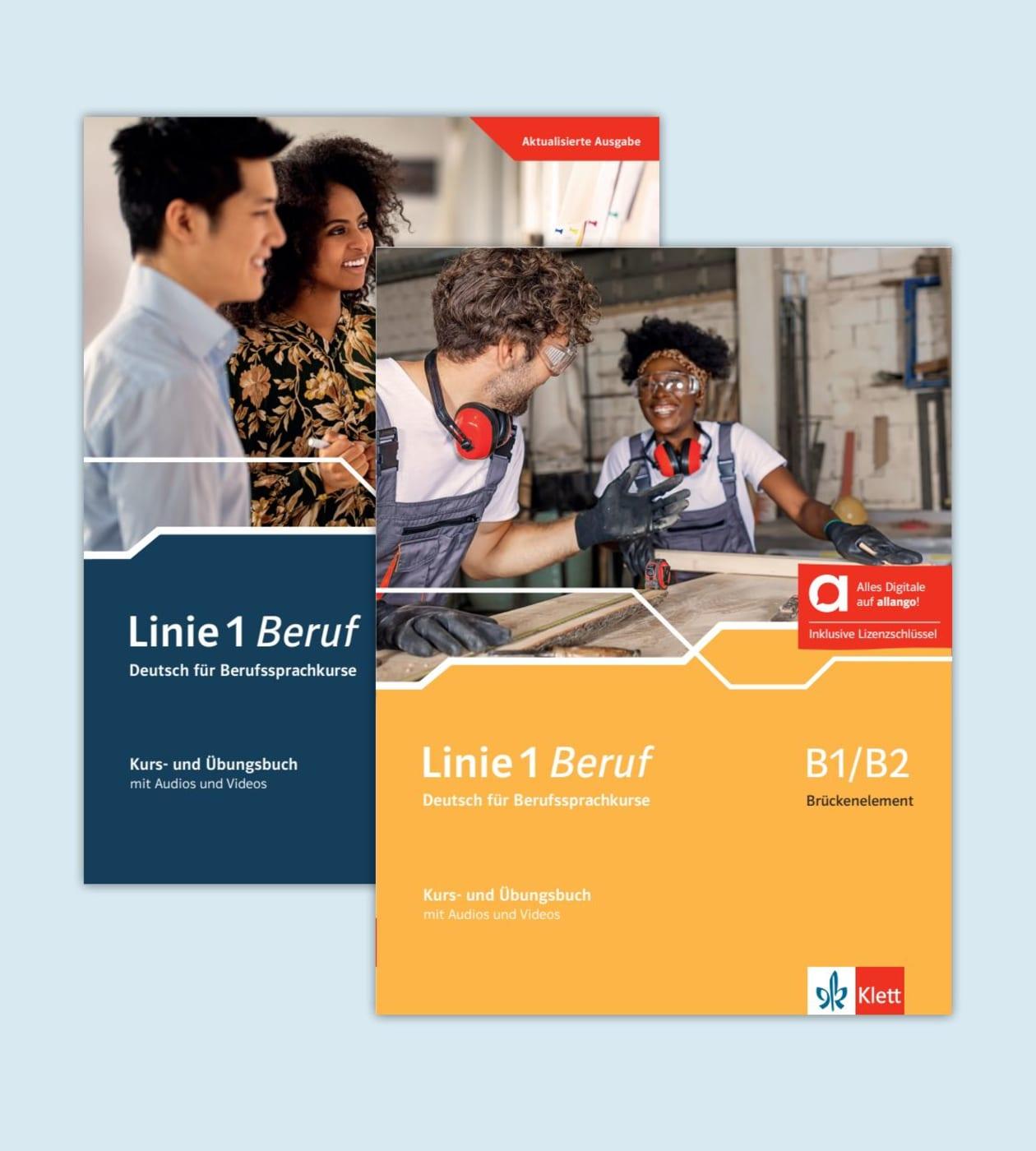 Vorderes Coverbild Linie 1 Beruf B1/B2 Brückenelement und B2 - Hybride Ausgabe allango