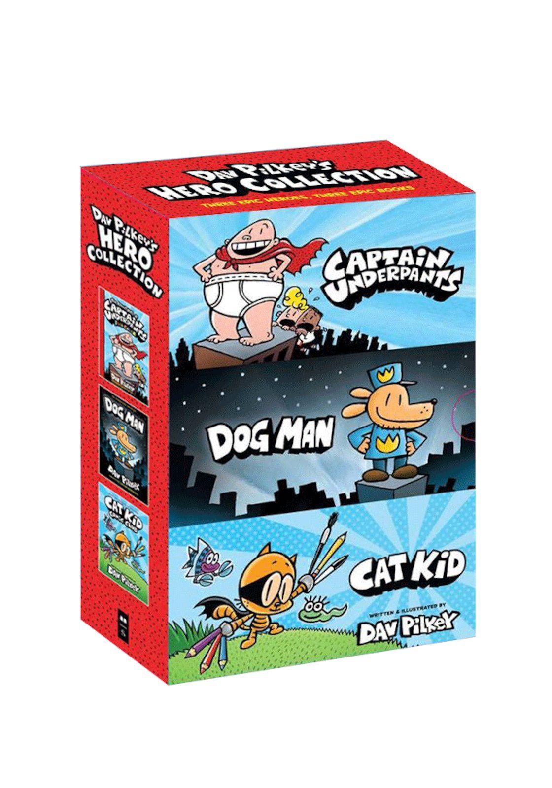 Vorderes Coverbild Dav Pilkey's Hero Collection (Captain Underpants #1, Dog Man #1, Cat Kid Comic Club #1)