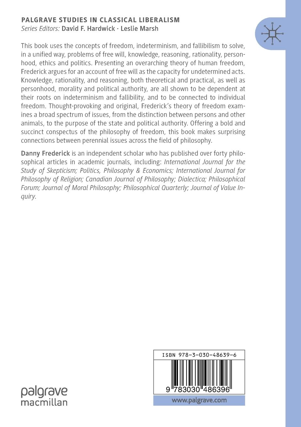 Rückseitencover Freedom, Indeterminism, and Fallibilism