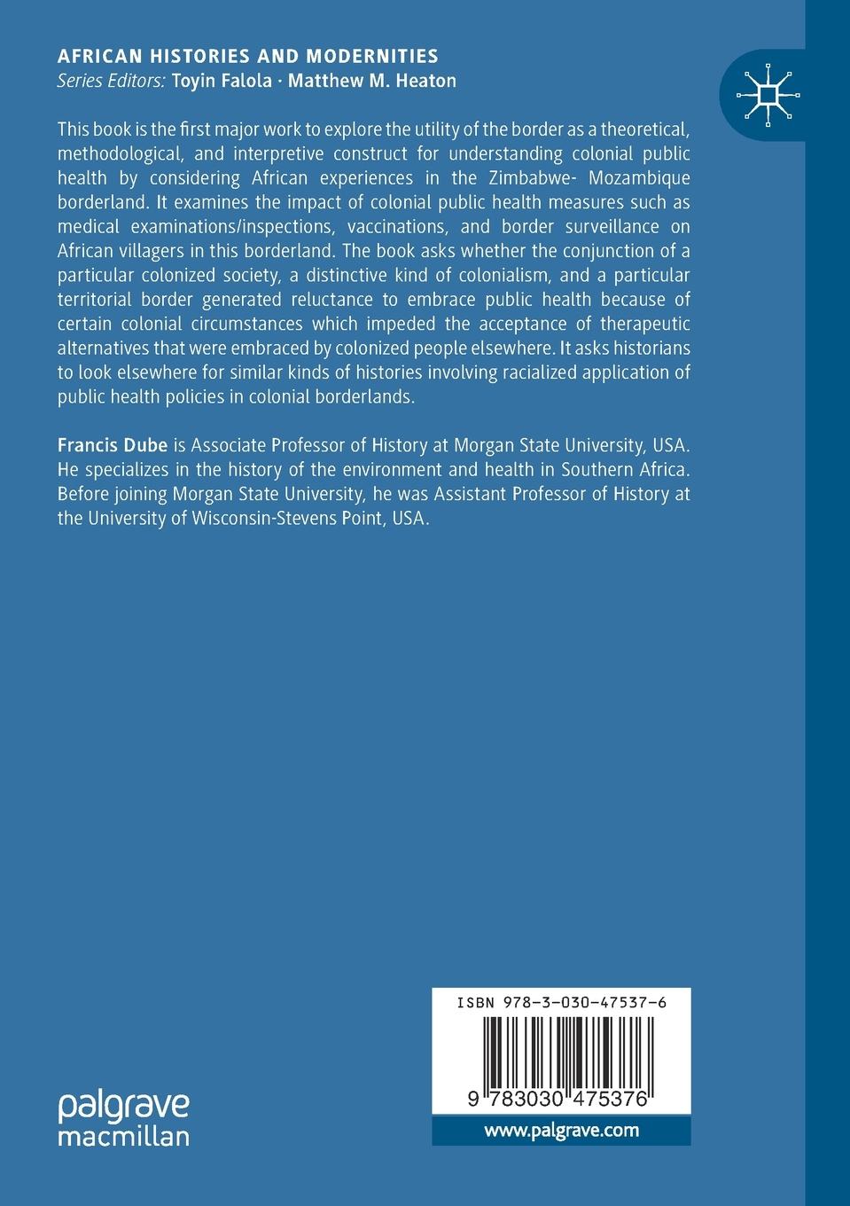 Rückseitencover Public Health at the Border of Zimbabwe and Mozambique, 1890-1940