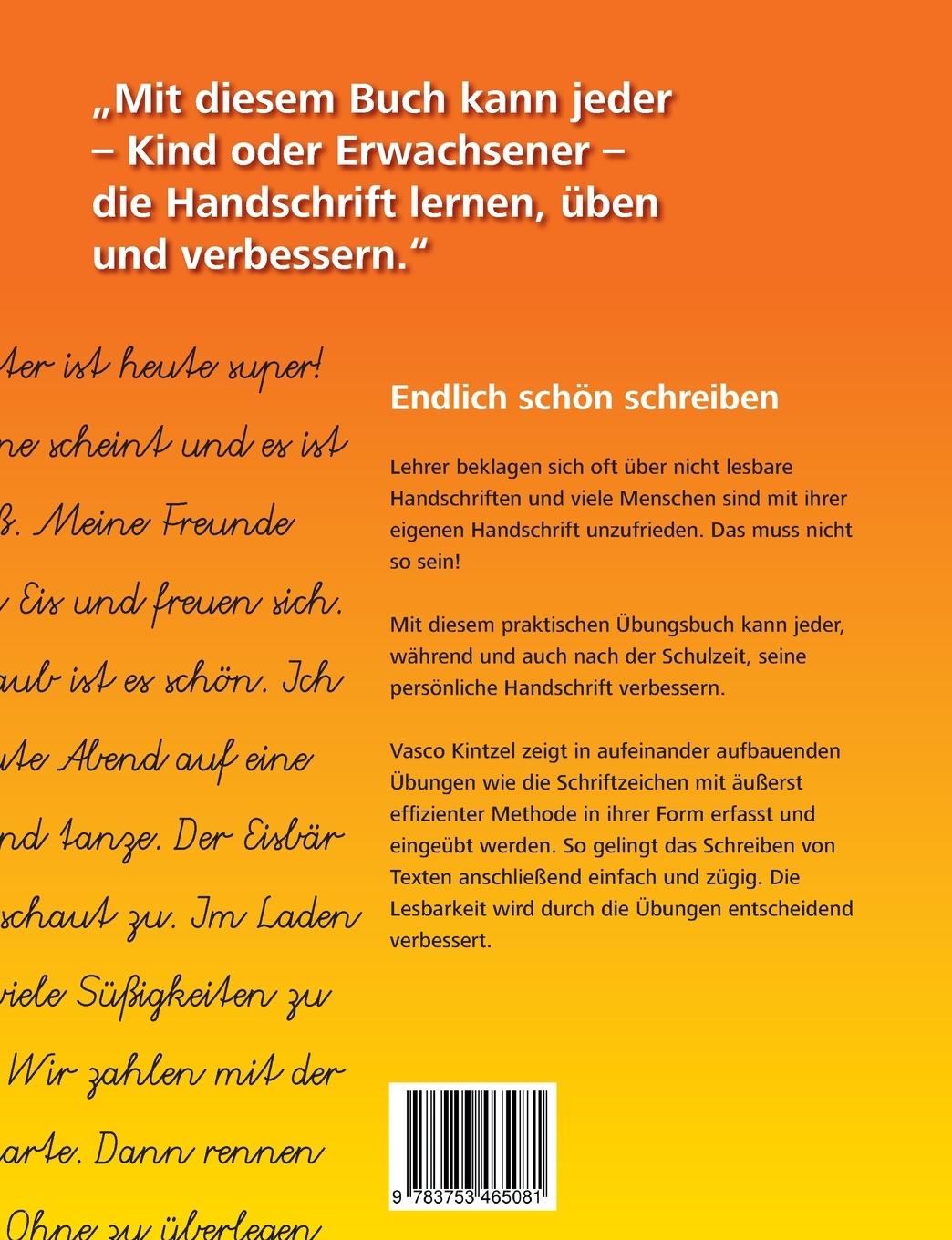 Rückseitencover Vereinfachte Ausgangsschrift (VA) - Handschrift lernen, üben und verbessern