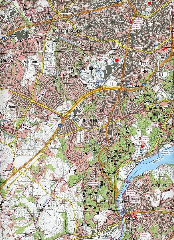 Beispielinhalt (Bild) NRW-Wanderkarte 15. Velbert, Baldeneysee 1  : 25 000