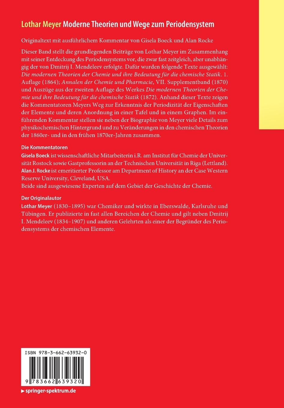 Rückseitencover Lothar Meyer