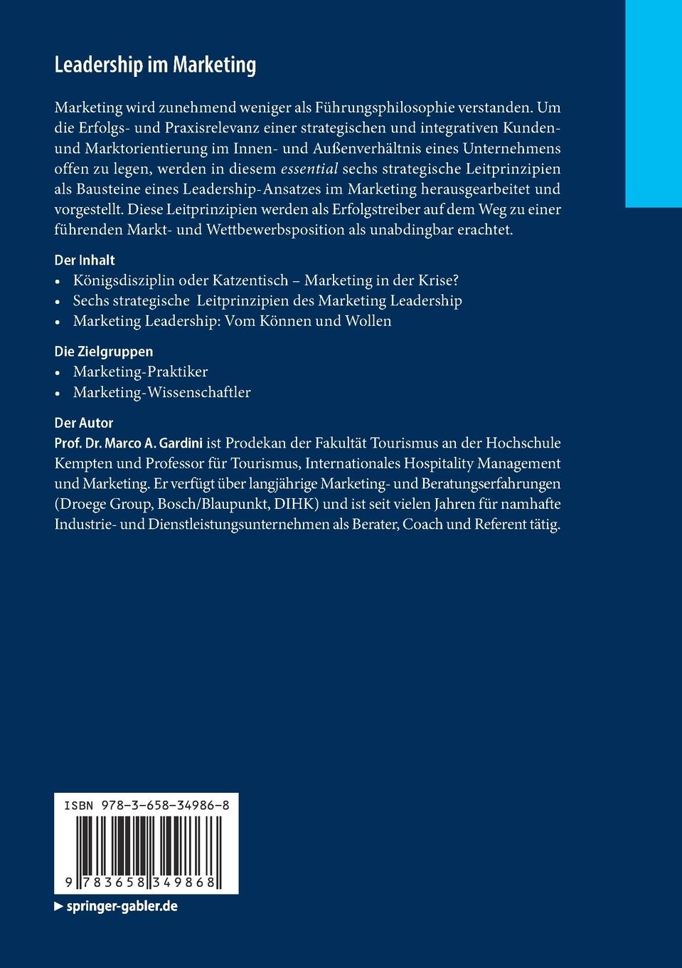 Rückseitencover Leadership im Marketing