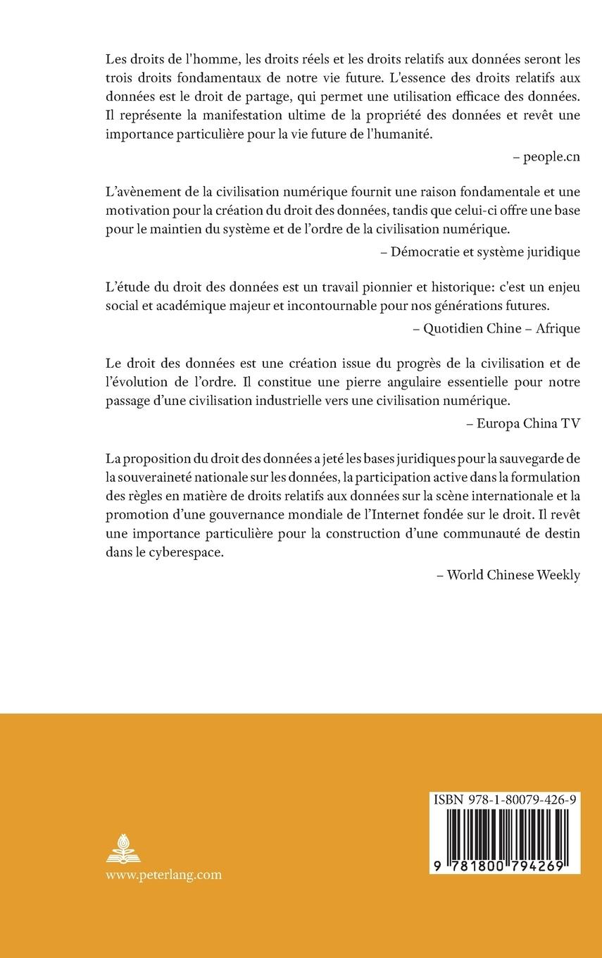 Rückseitencover Droit des données 2.0