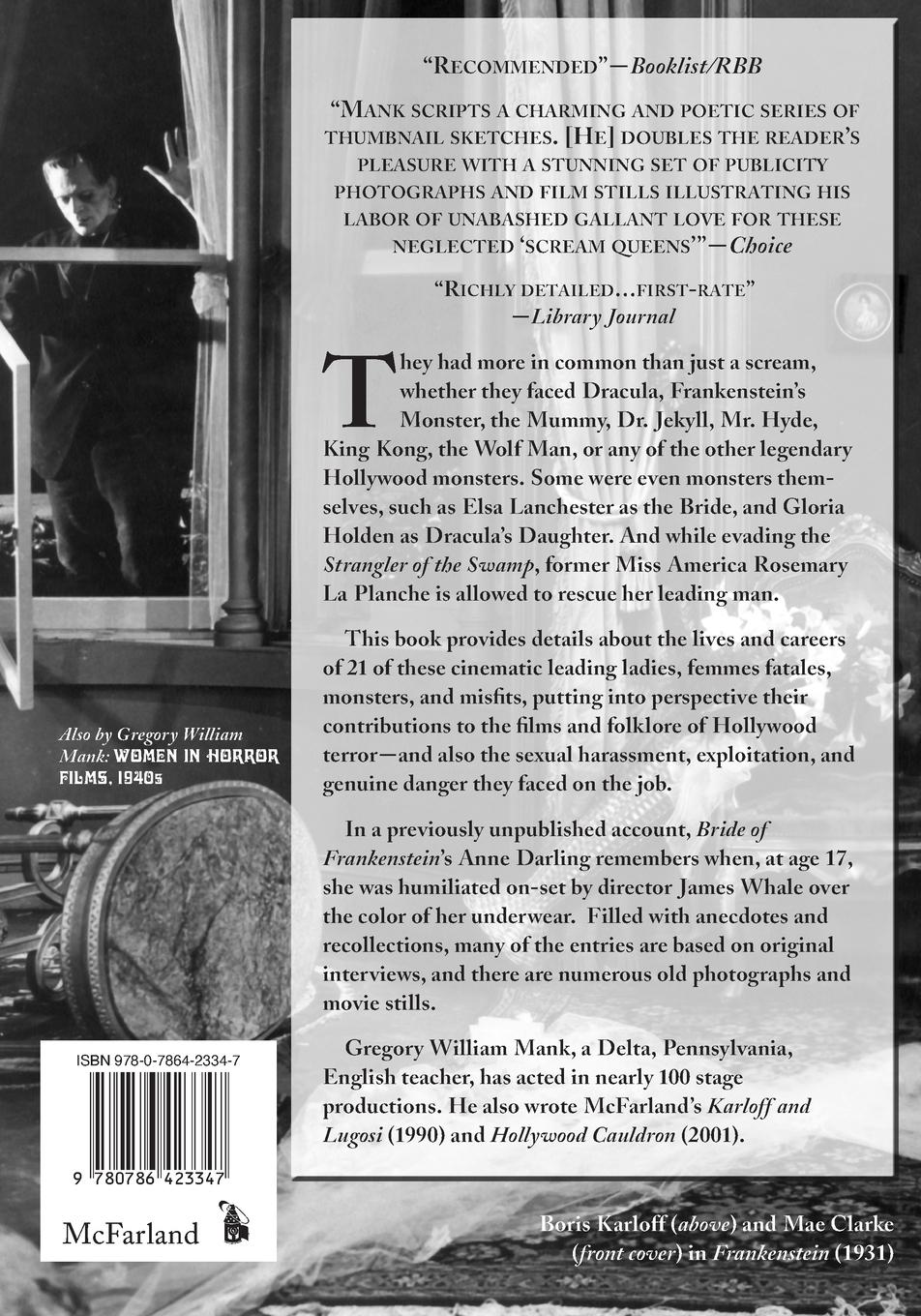 Rückseitencover Women in Horror Films, 1930s