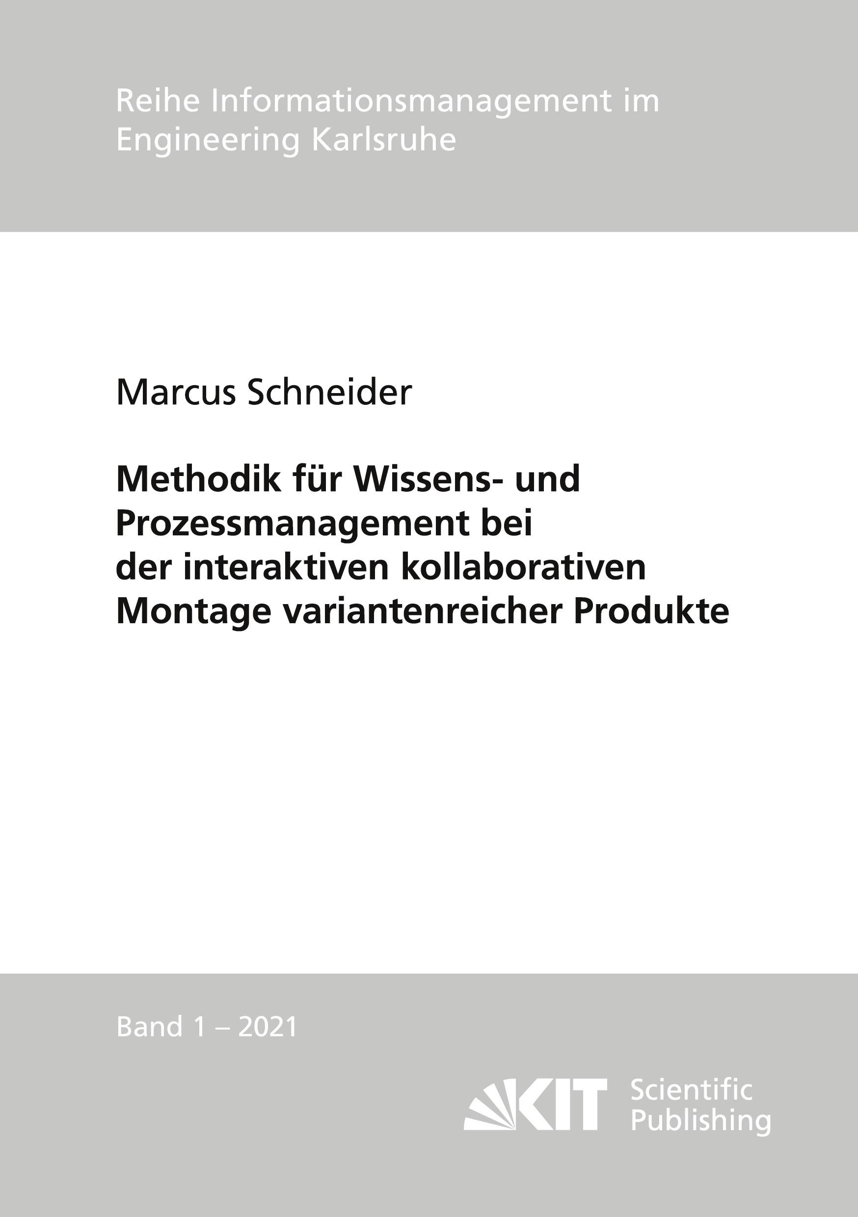 Vorderes Coverbild Methodik für Wissens- und Prozessmanagement bei der interaktiven kollaborativen Montage variantenreicher Produkte