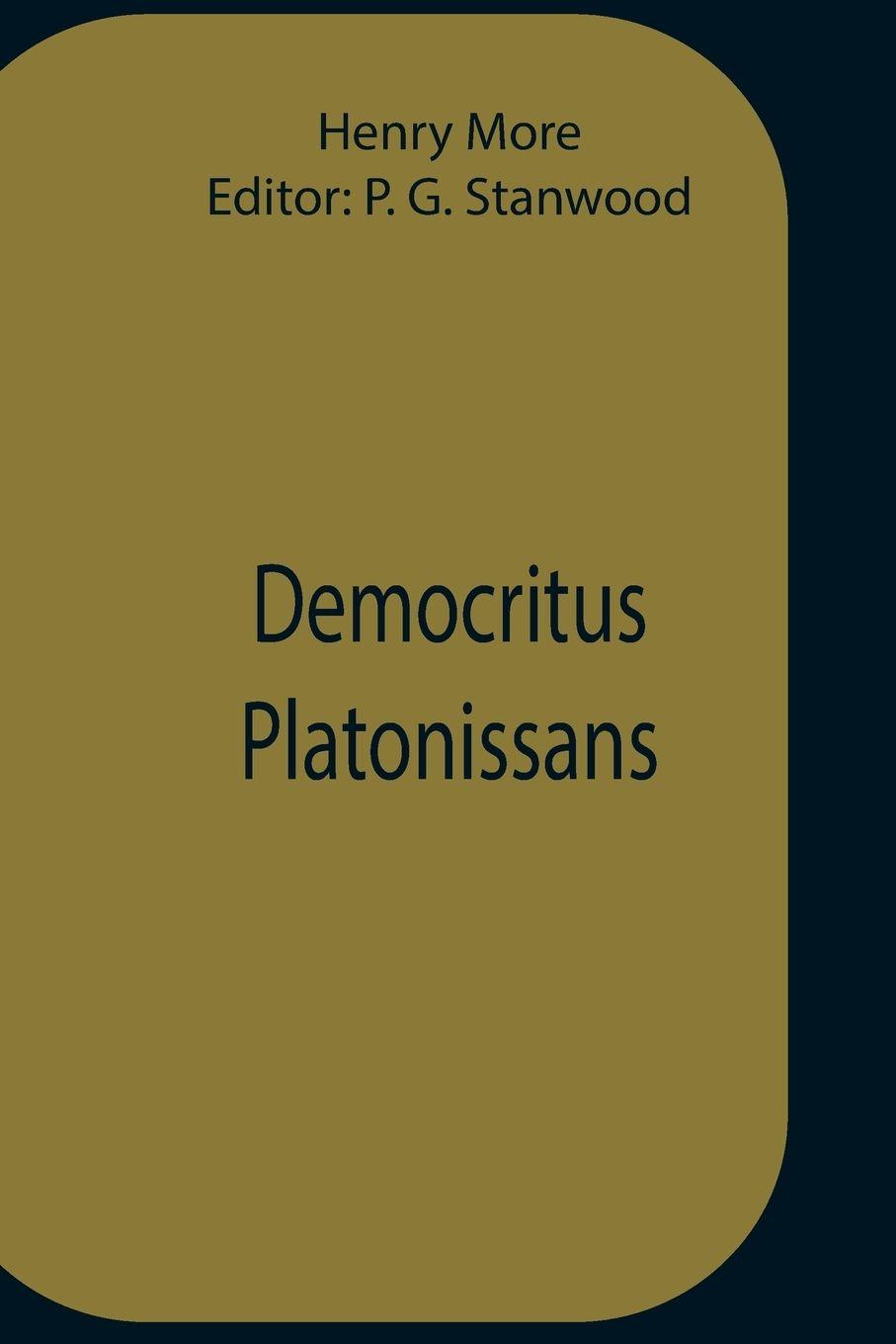 Vorderes Coverbild Democritus Platonissans