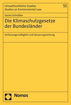 Vorderes Coverbild Die Klimaschutzgesetze der Bundesländer