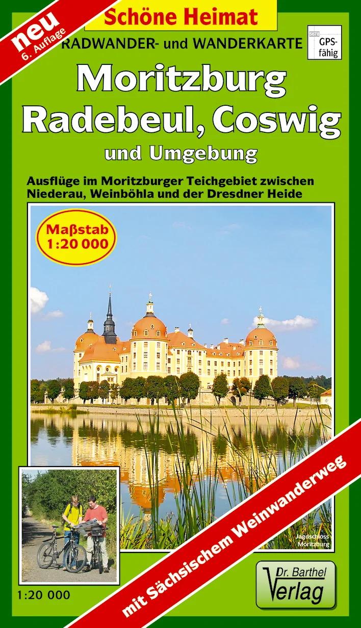 Vorderes Coverbild Moritzburg, Radebeul, Coswig und Umgebung 1 : 20 000. Radwander- und Wanderkarte