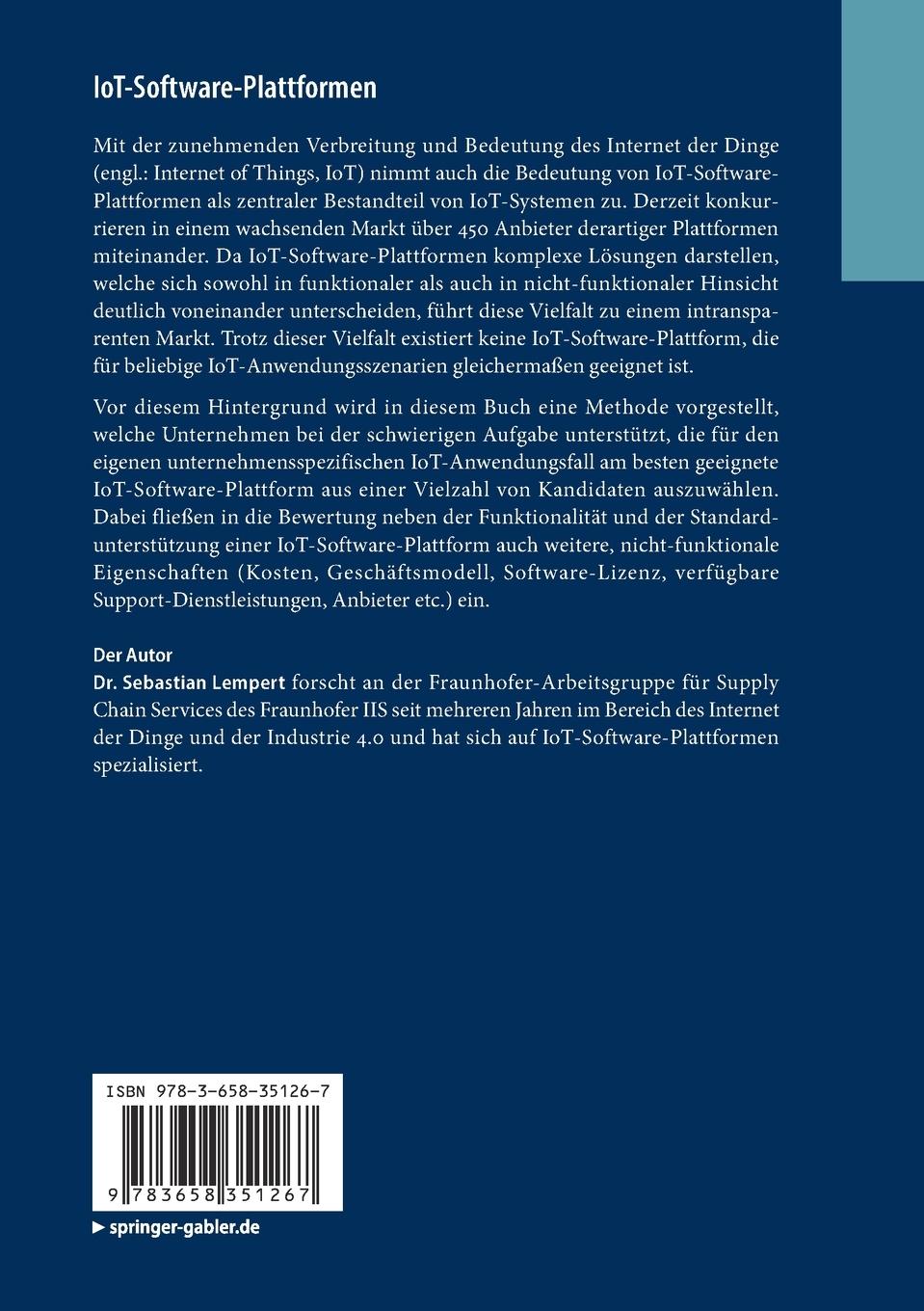 Rückseitencover IoT-Software-Plattformen