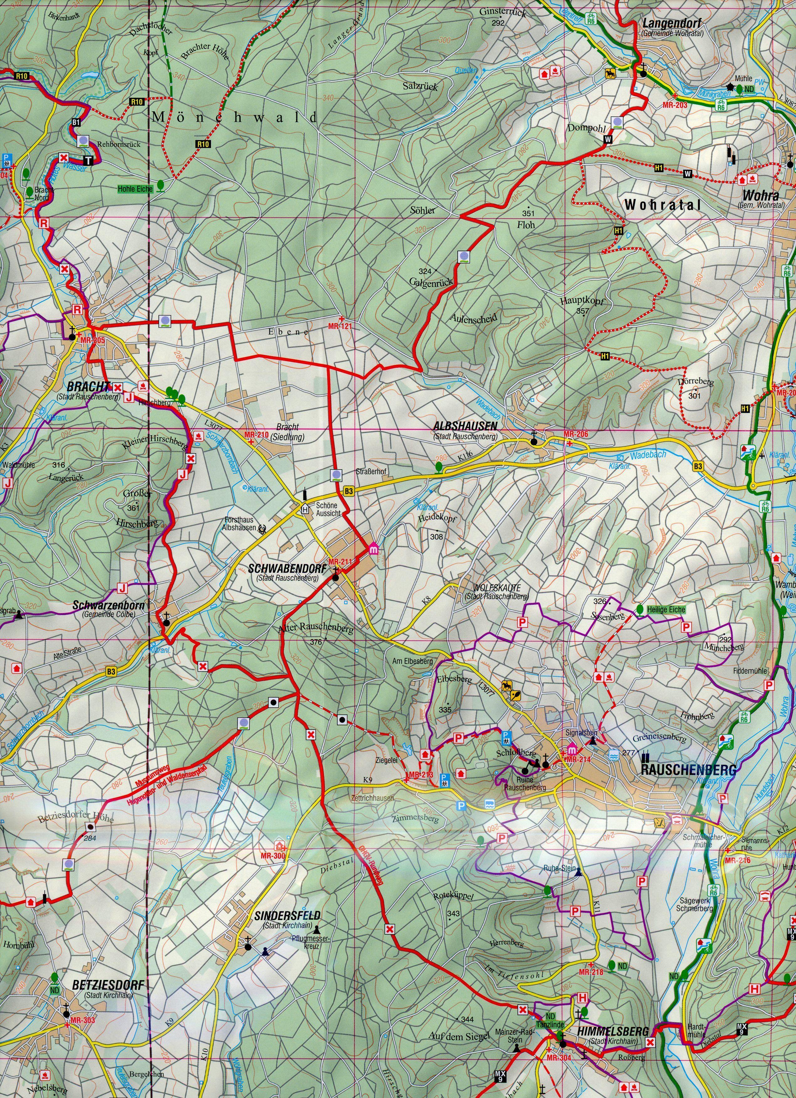 Beispielinhalt (Bild) Burgwald - Ederbergland 1 : 35 000
