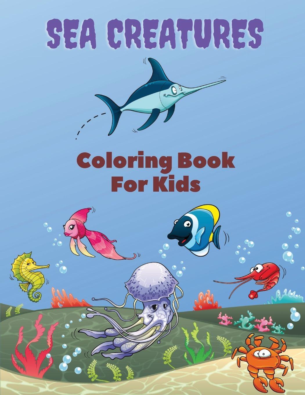 Vorderes Coverbild Sea Creatures Coloring Book For Kids
