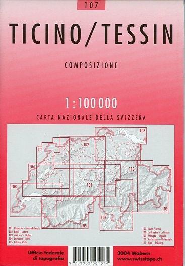 Beispielinhalt (Bild) Swisstopo 1 : 100 000 Ticino Tessin