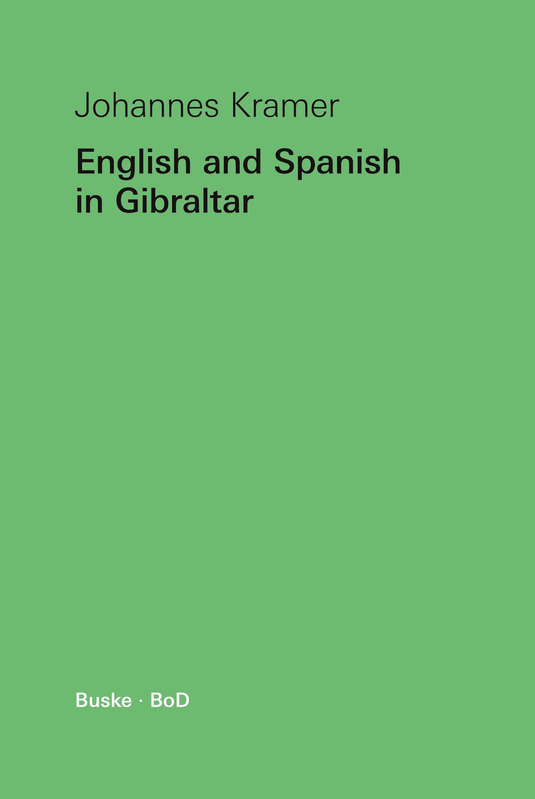 Vorderes Coverbild English and Spanish in Gibraltar