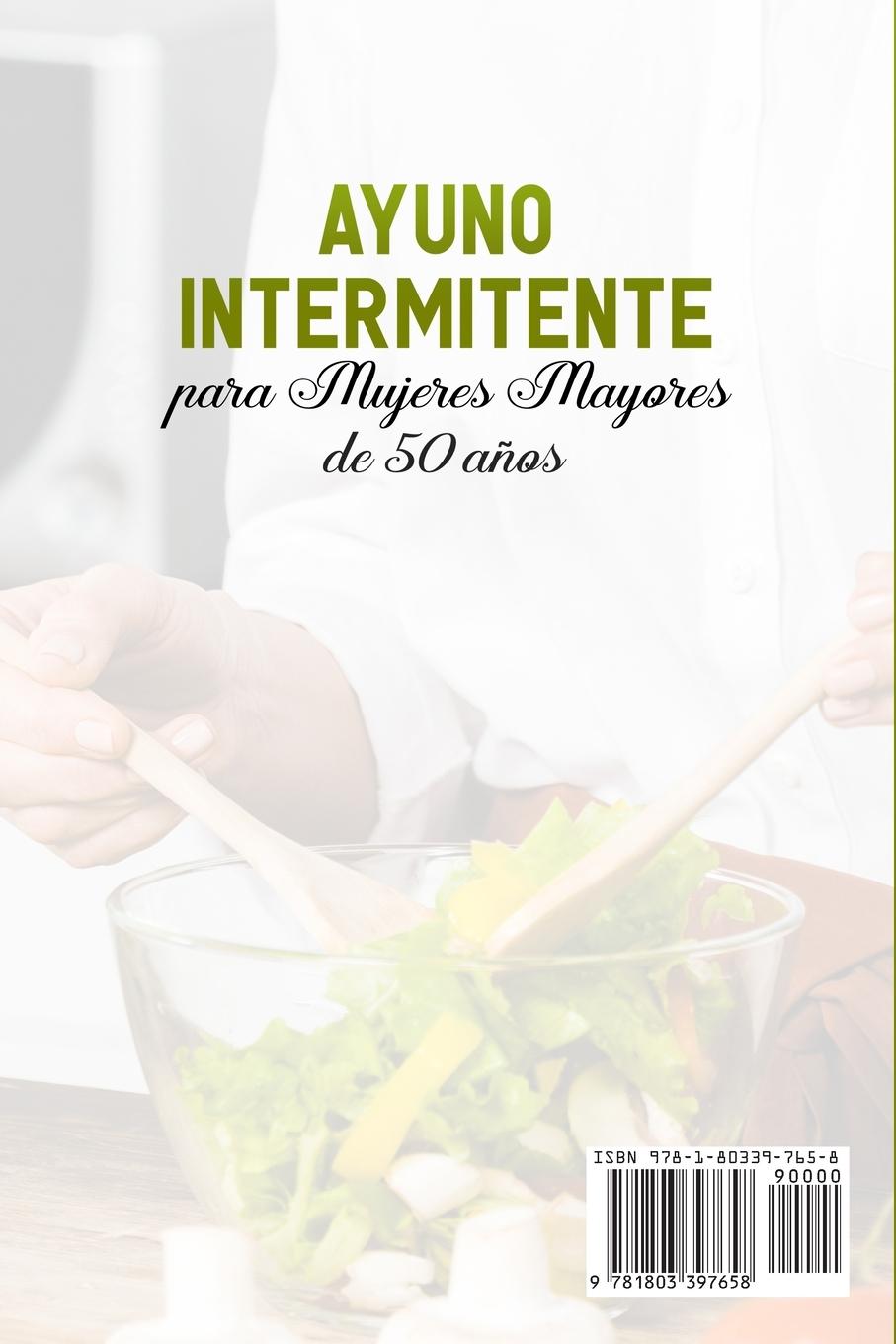 Rückseitencover Ayuno Intermitente para Mujeres Mayores de 50 Años