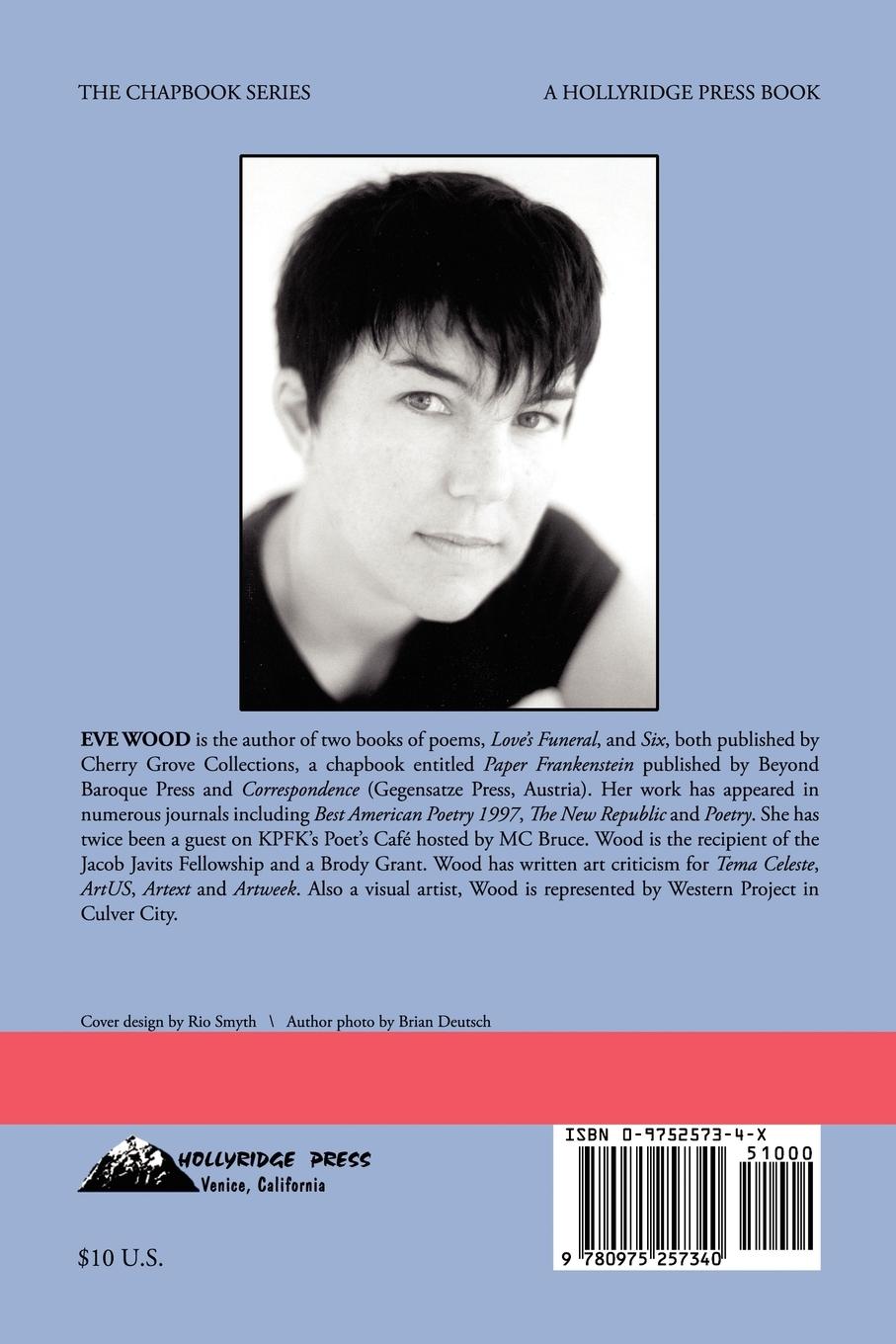 Rückseitencover Artistic Children Breathe Differently (The Hollyridge Press Chapbook Series)