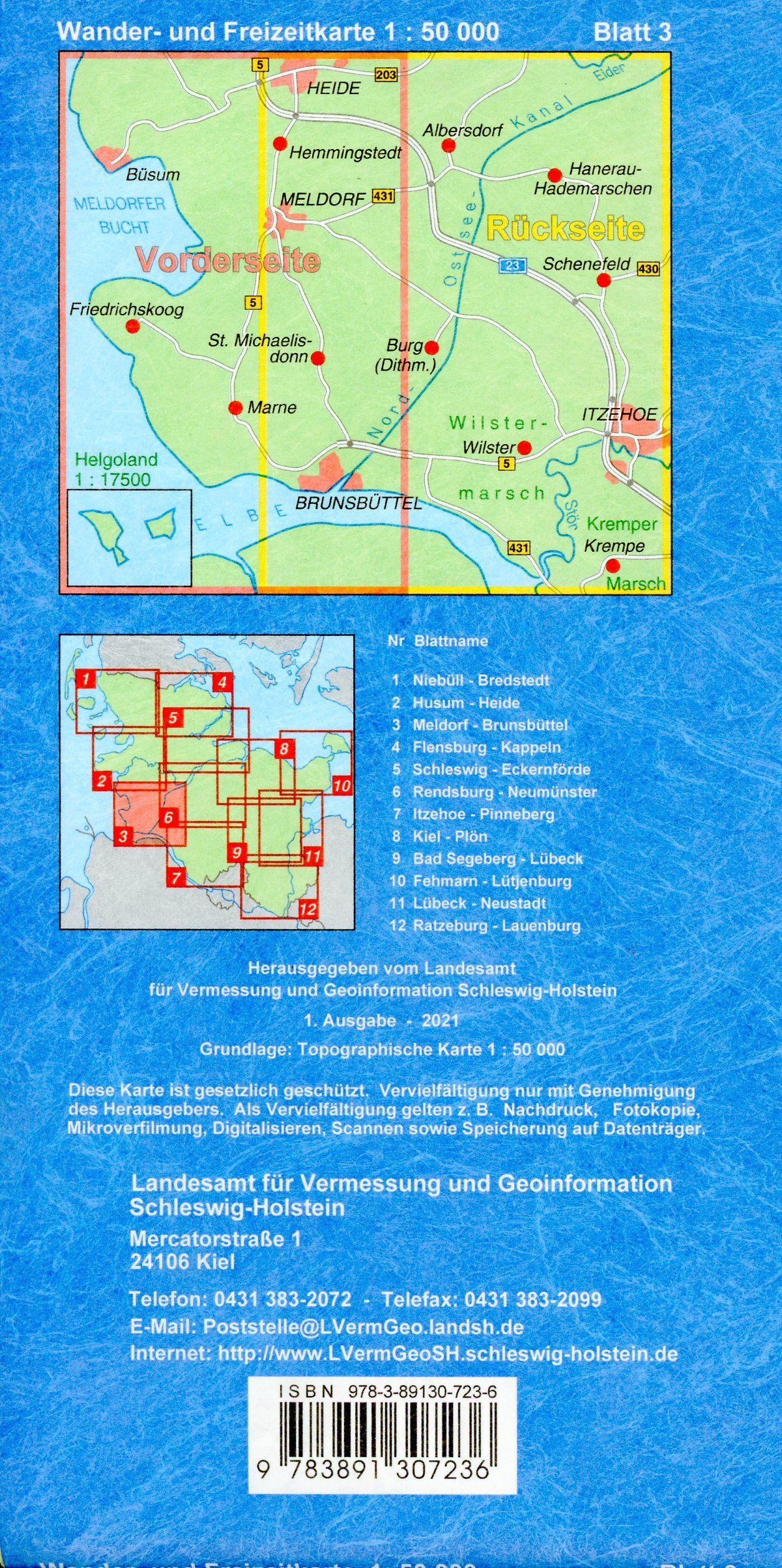Beispielinhalt (Bild) Meldorf - Brunsbüttel 1:50 000