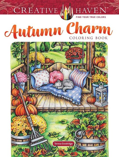 Vorderes Coverbild Creative Haven Autumn Charm Coloring Book