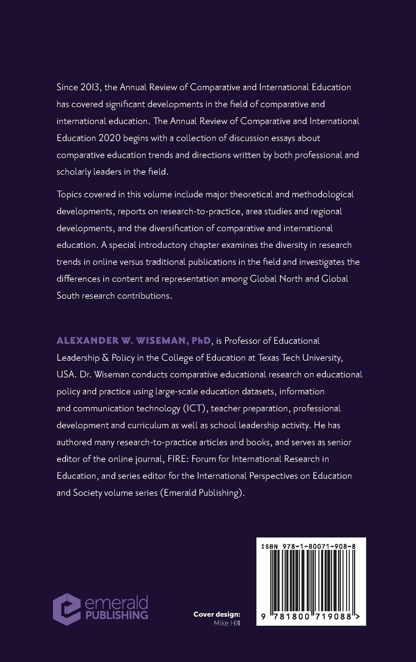 Rückseitencover Annual Review of Comparative and International Education 2020