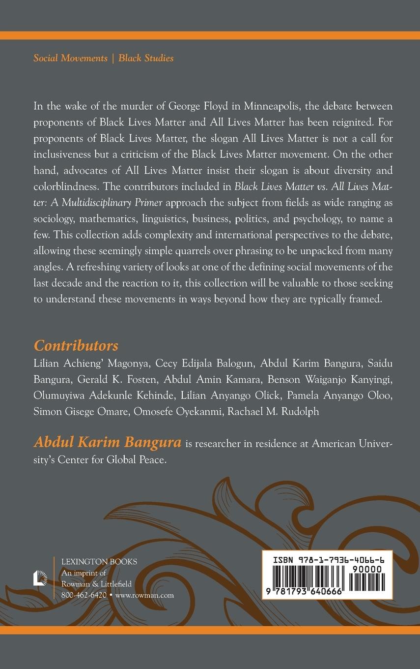Rückseitencover Black Lives Matter vs. All Lives Matter