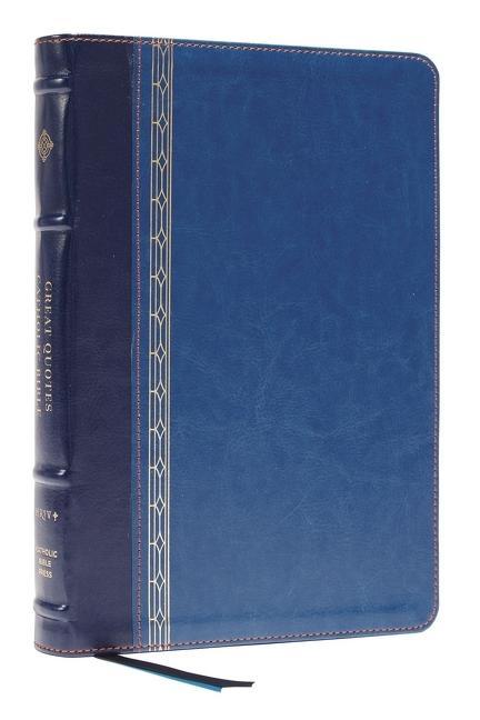 Vorderes Coverbild NRSVCE, Great Quotes Catholic Bible, Leathersoft, Blue, Comfort Print