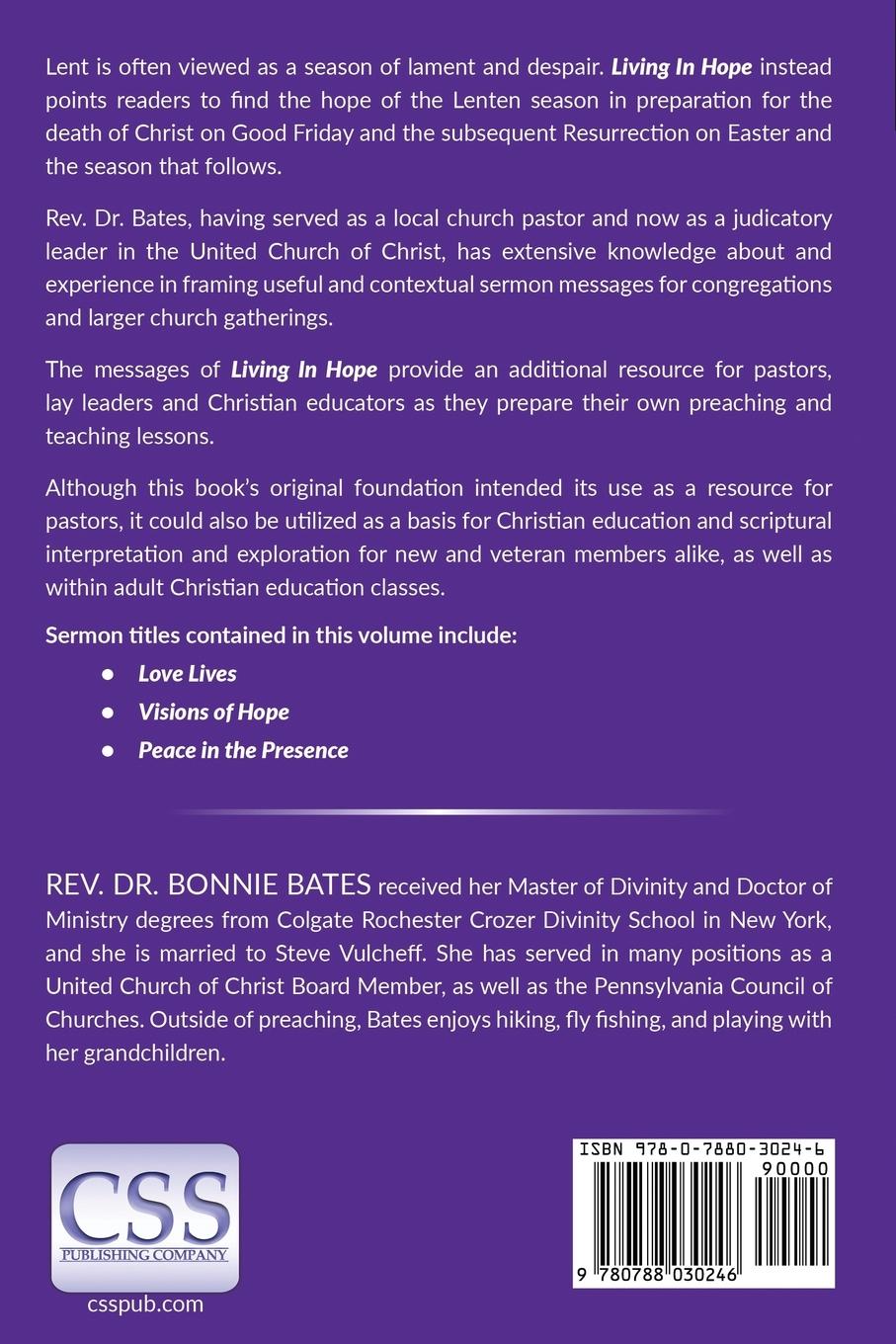 Rückseitencover Living In Hope