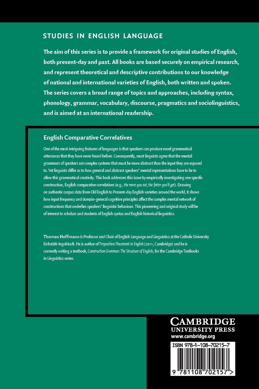 Rückseitencover English Comparative Correlatives
